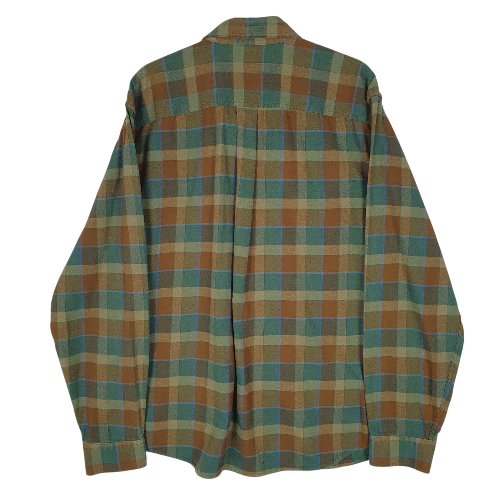 Mens Green Eddie Bauer Flannel  Shirt