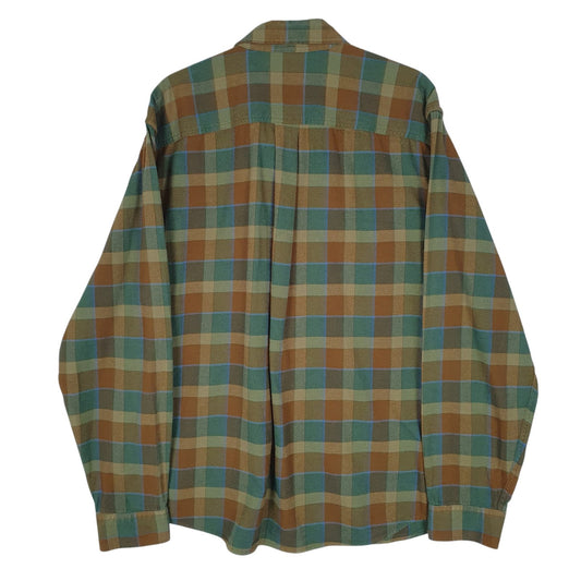Mens Green Eddie Bauer Flannel  Shirt