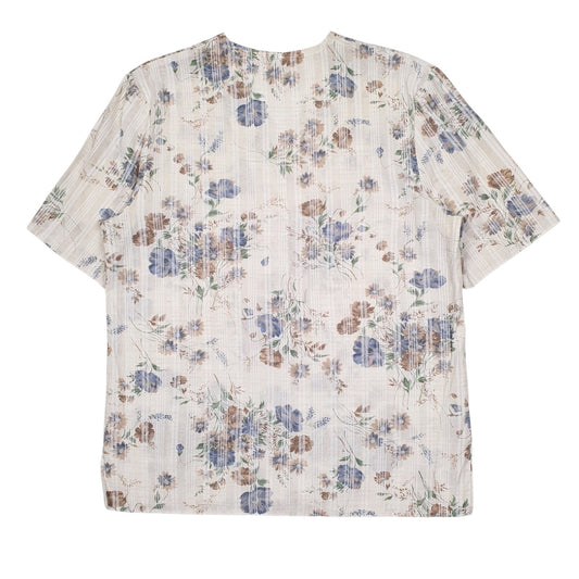Womens White New Fast Lightweight Floral  Shirt