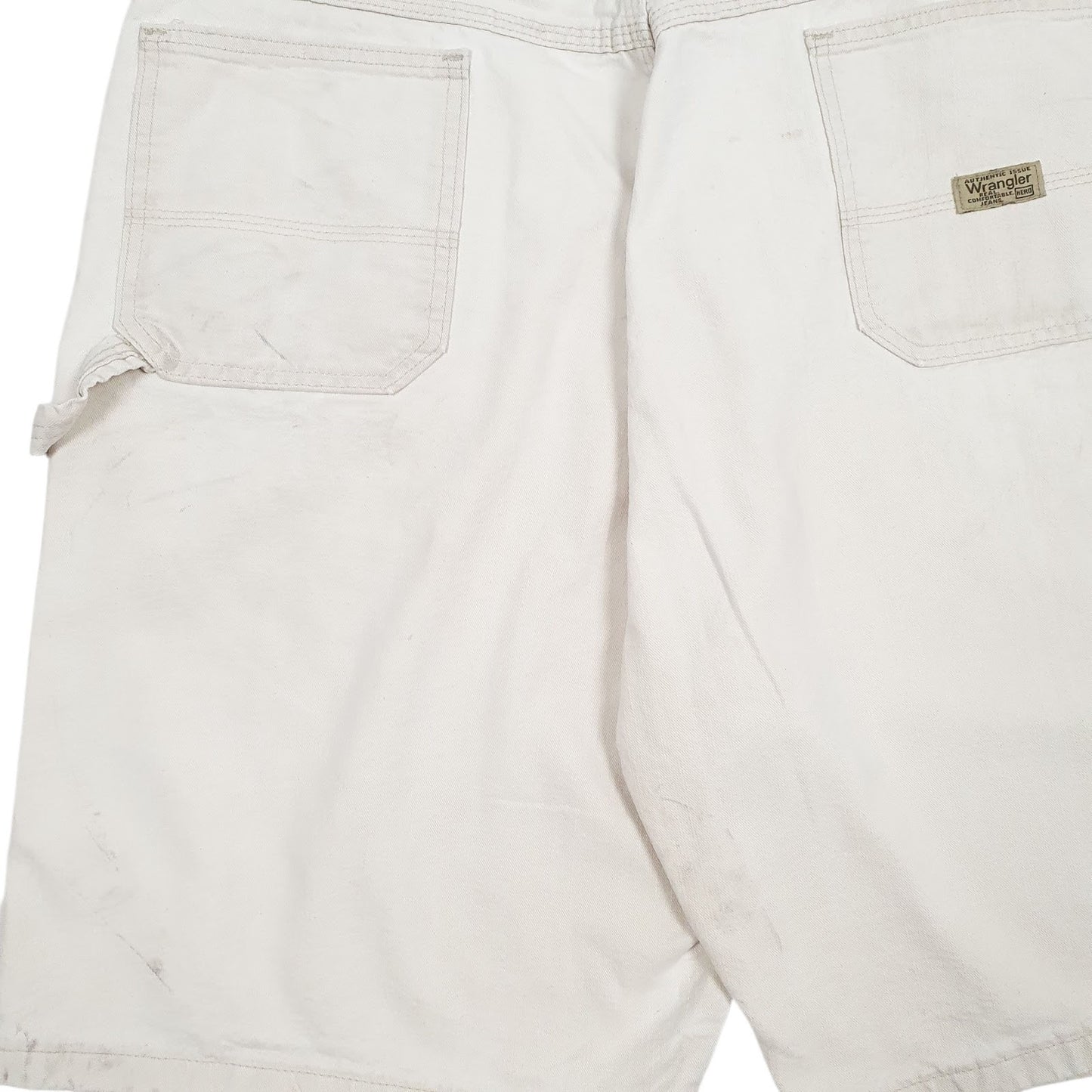 Mens Cream Wrangler  Quarter Zip Shorts
