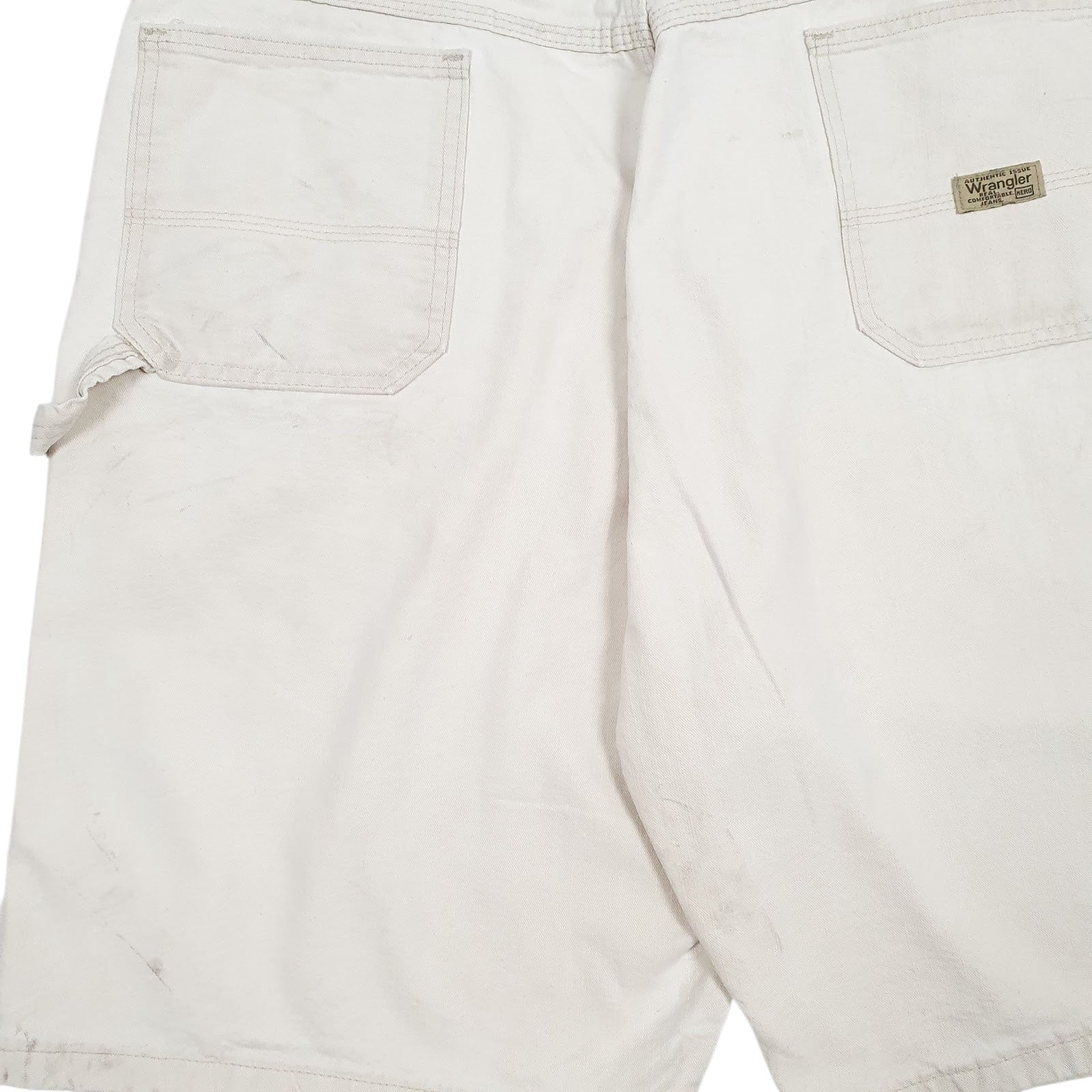Mens Cream Wrangler  Quarter Zip Shorts