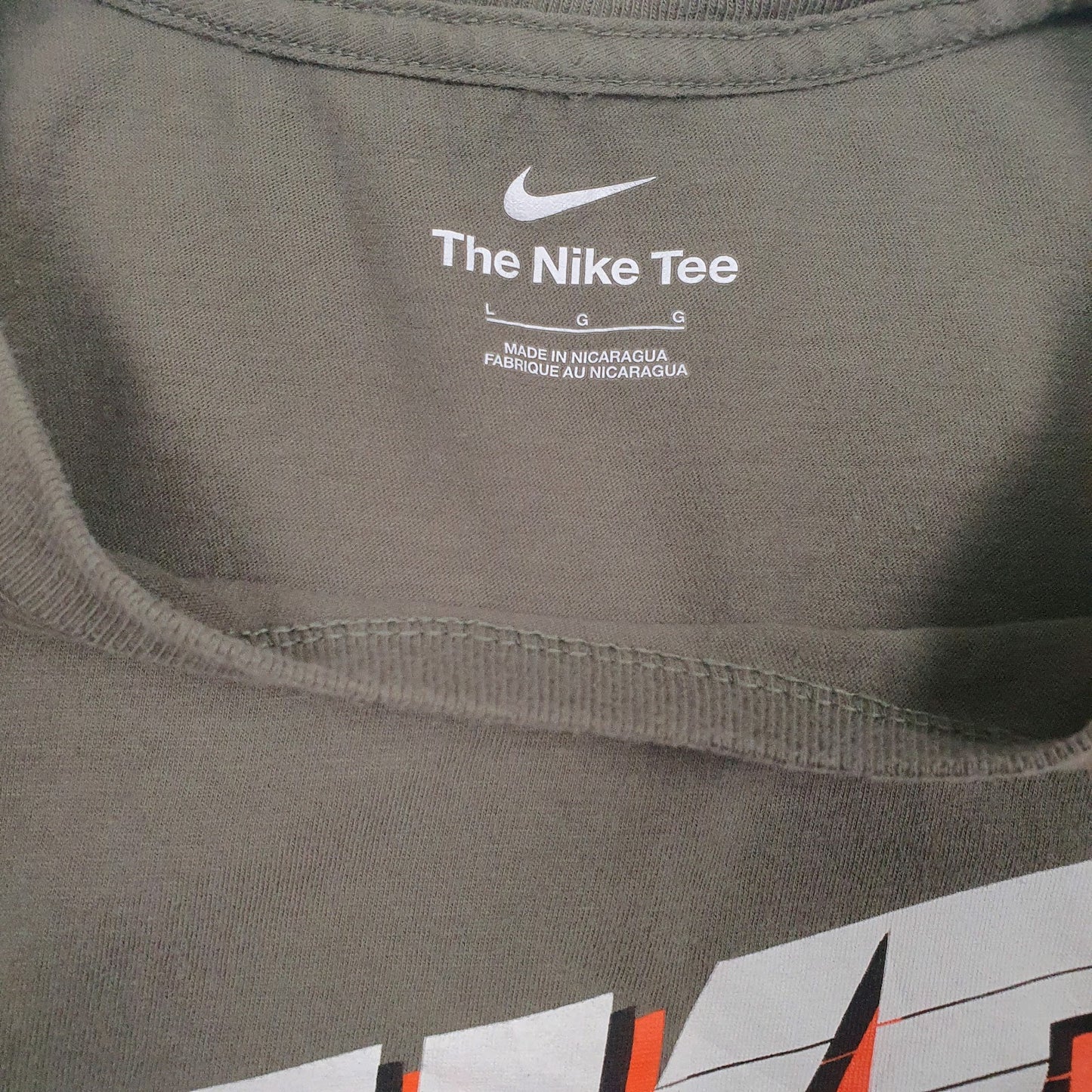 Mens Grey Nike Spellout  T Shirt