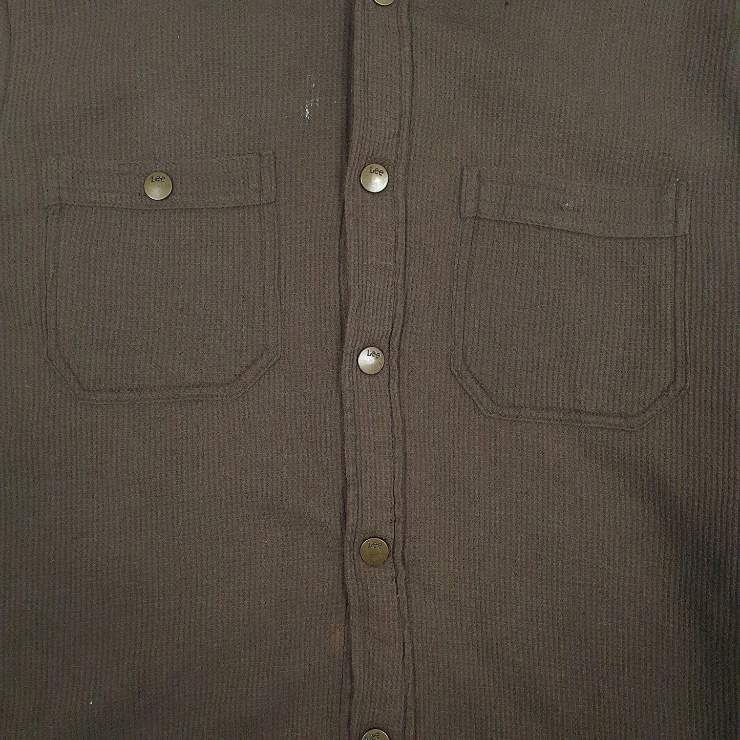 Mens Brown Lee Fleece Lined Quarter Zip Coat