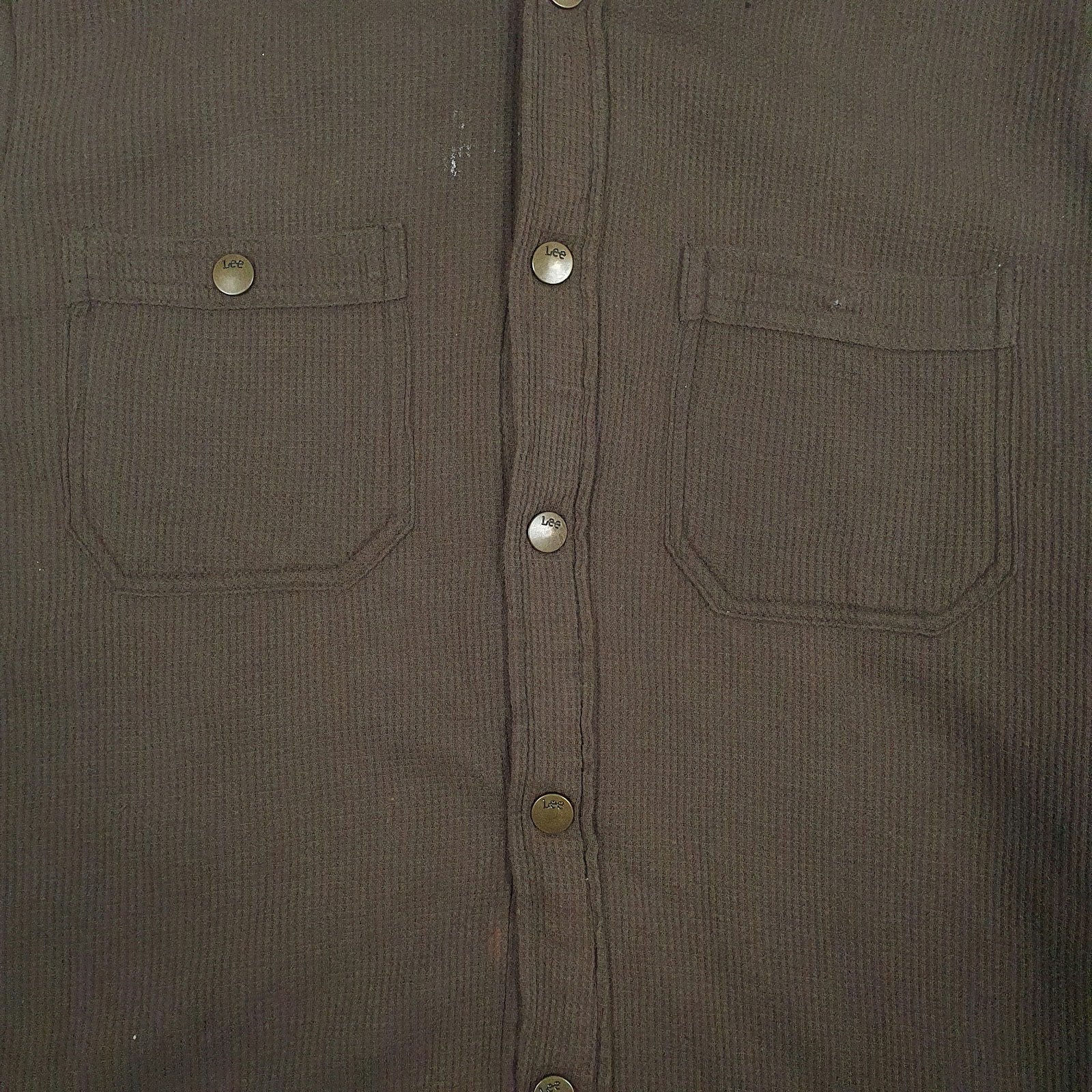 Mens Brown Lee Fleece Lined Quarter Zip Coat
