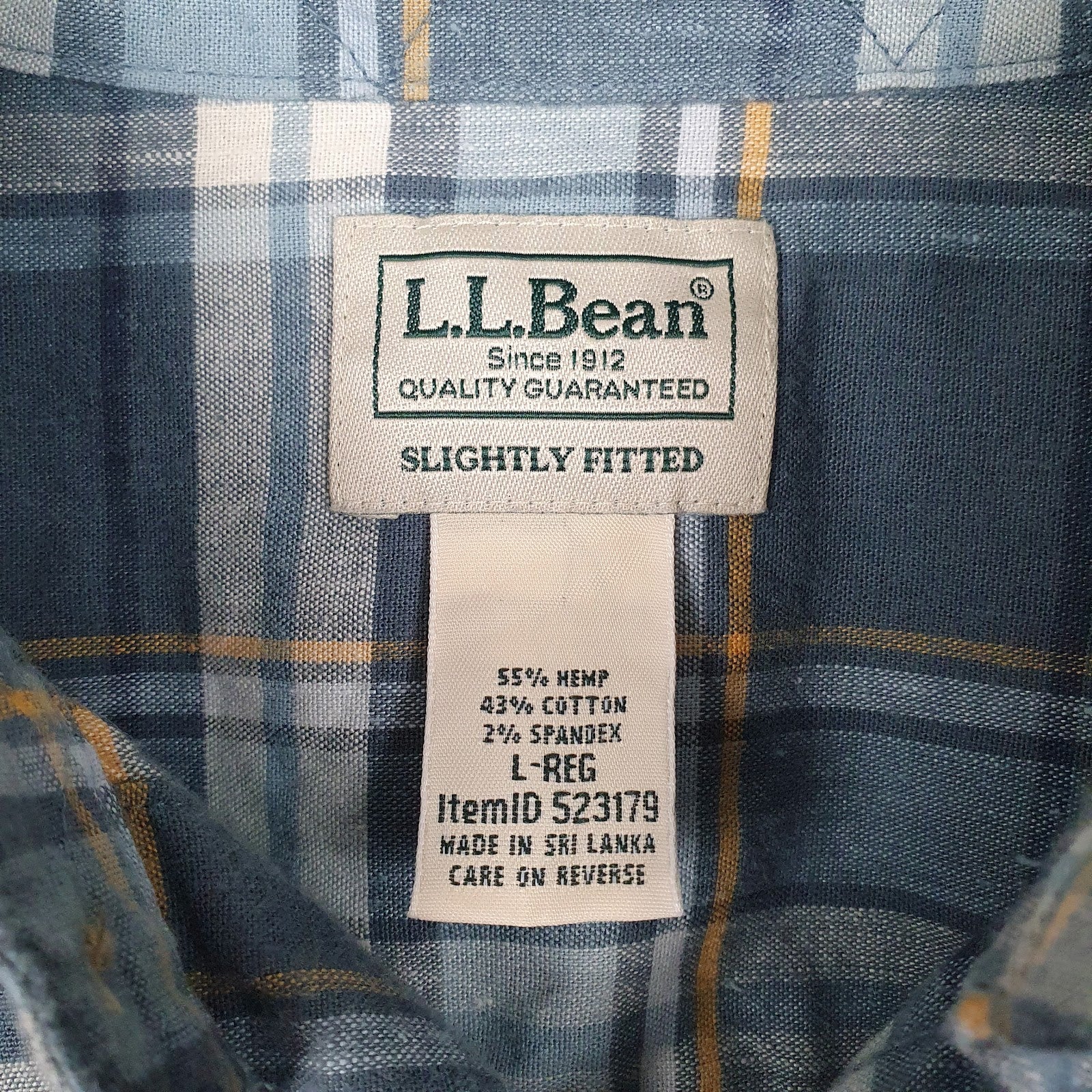 Mens Blue L.L.Bean   Shirt