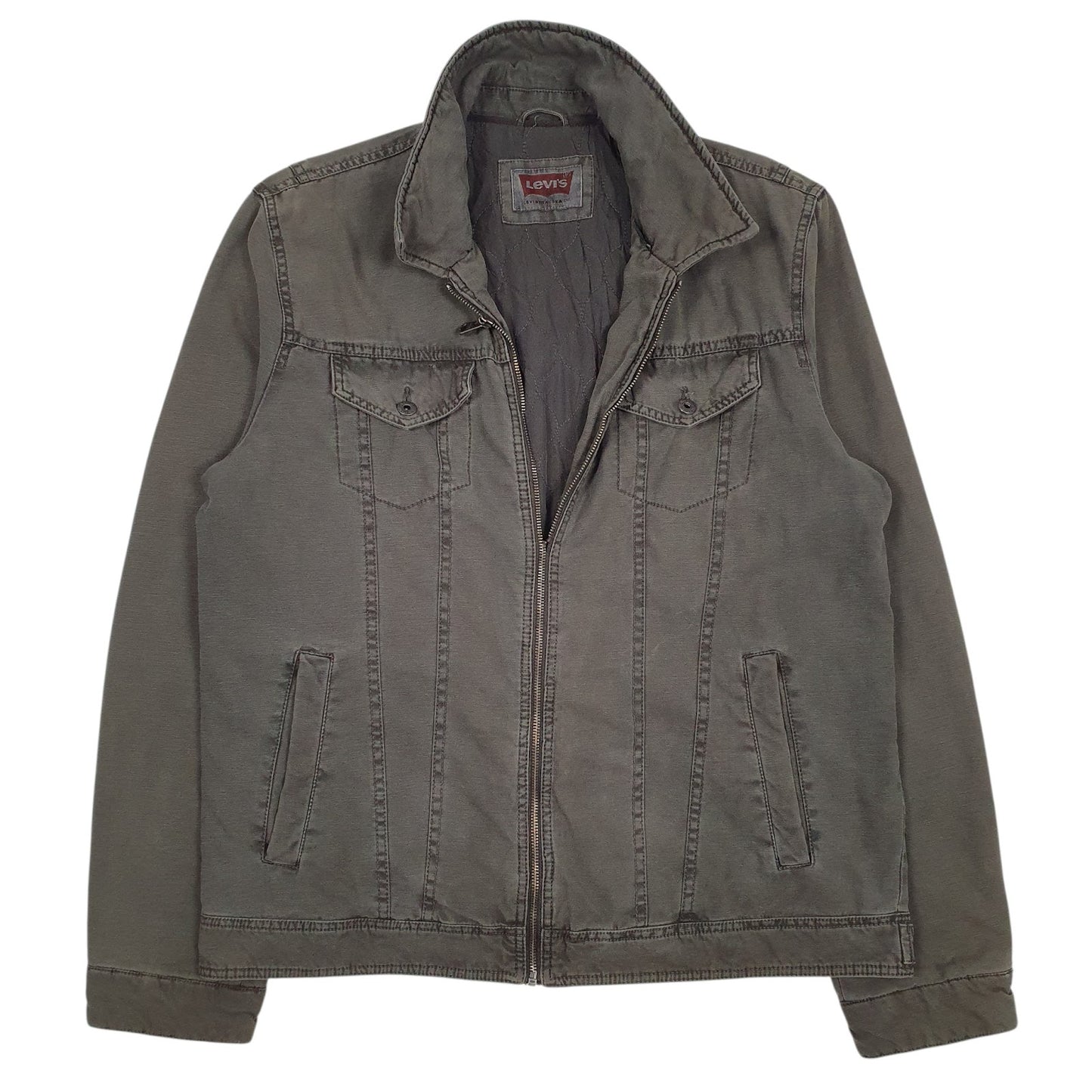 Mens Grey Levis Padded  Coat