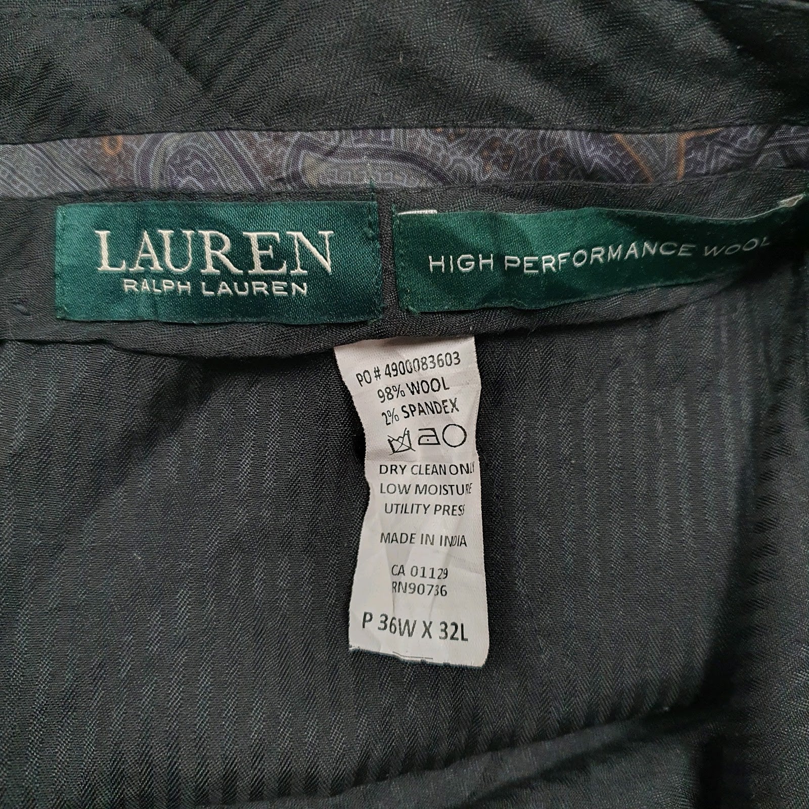 Mens Black Ralph Lauren   Trousers