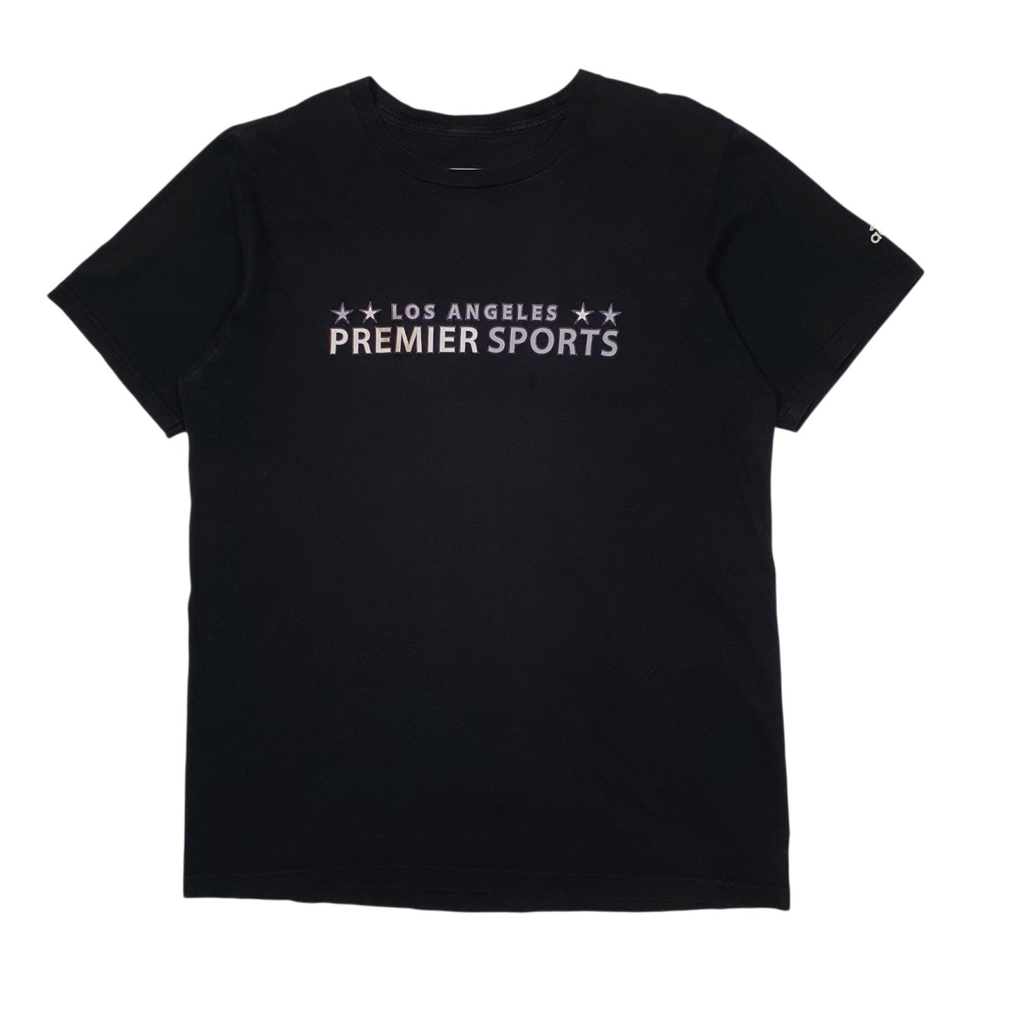 Mens Black Adidas Los Angeles Premier Sports Short Sleeve T Shirt