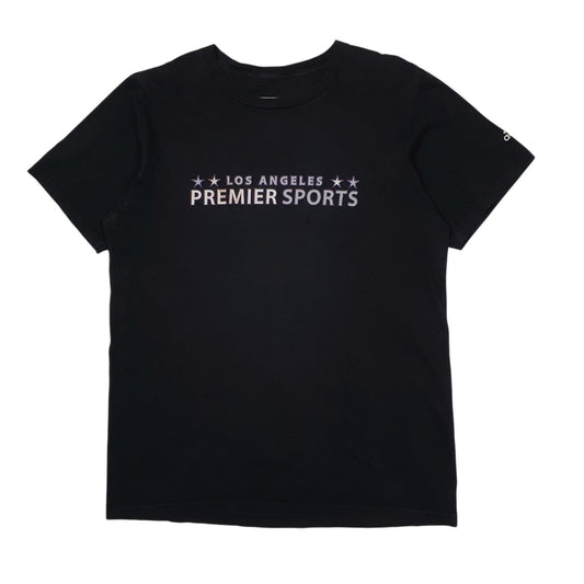 Mens Black Adidas Los Angeles Premier Sports Short Sleeve T Shirt