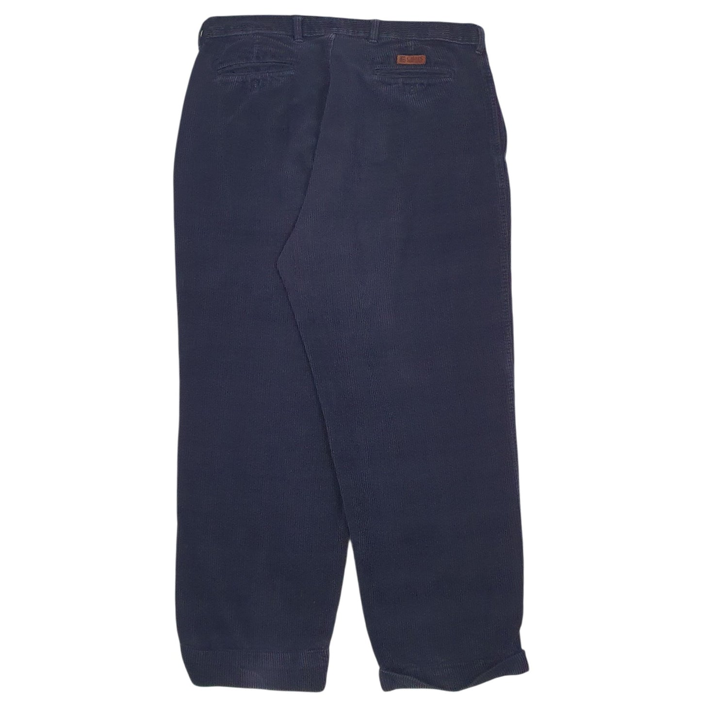 Mens Navy Ralph Lauren Pleated  Trousers