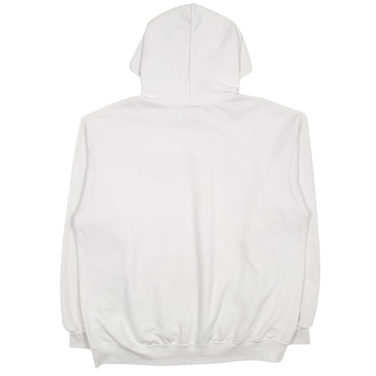 Mens White Champion Spellout Hoodie Jumper
