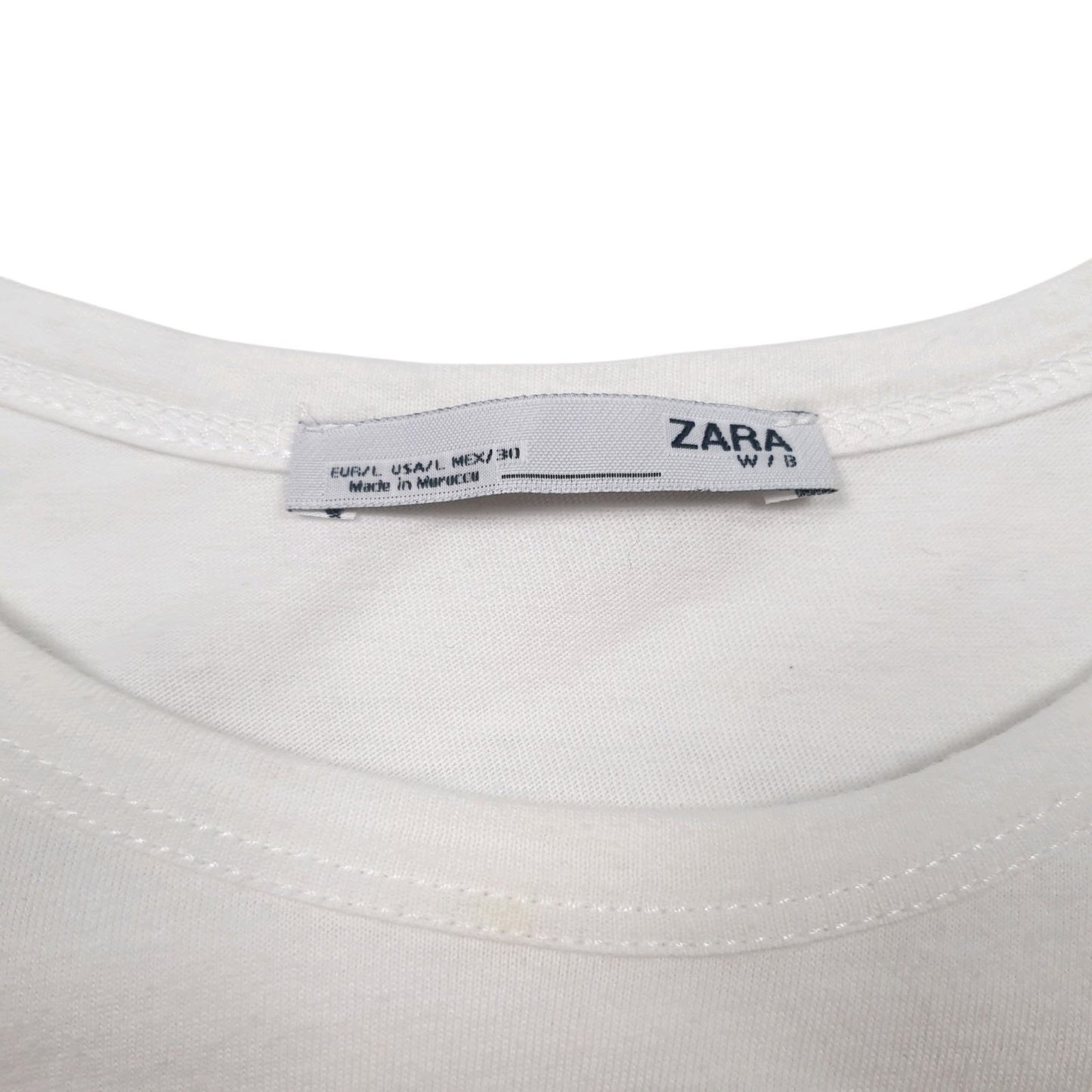 Mens White Zara   T Shirt