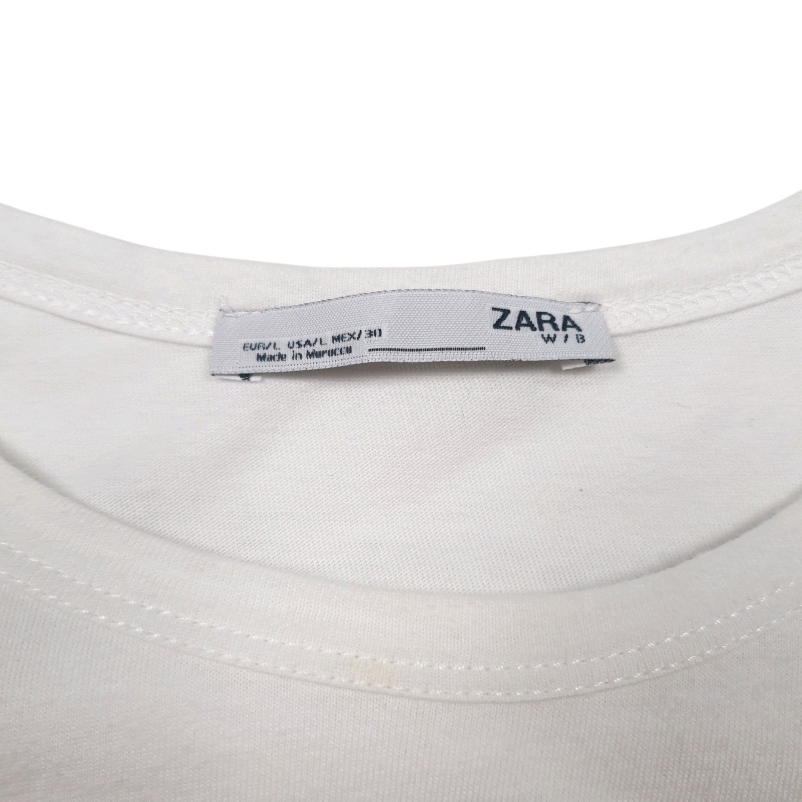 Mens White Zara   T Shirt