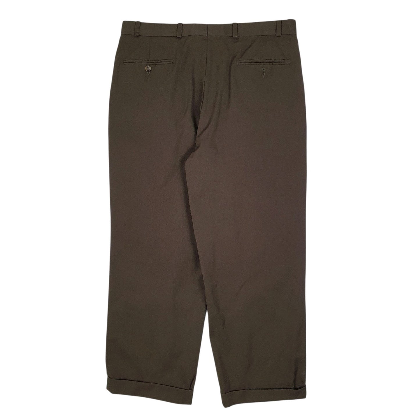 Mens Brown Ralph Lauren Polo University Vintage 90s Double Pleated  Trousers