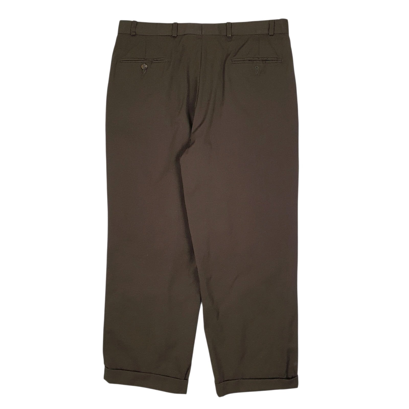 Mens Brown Ralph Lauren Polo University Vintage 90s Double Pleated  Trousers