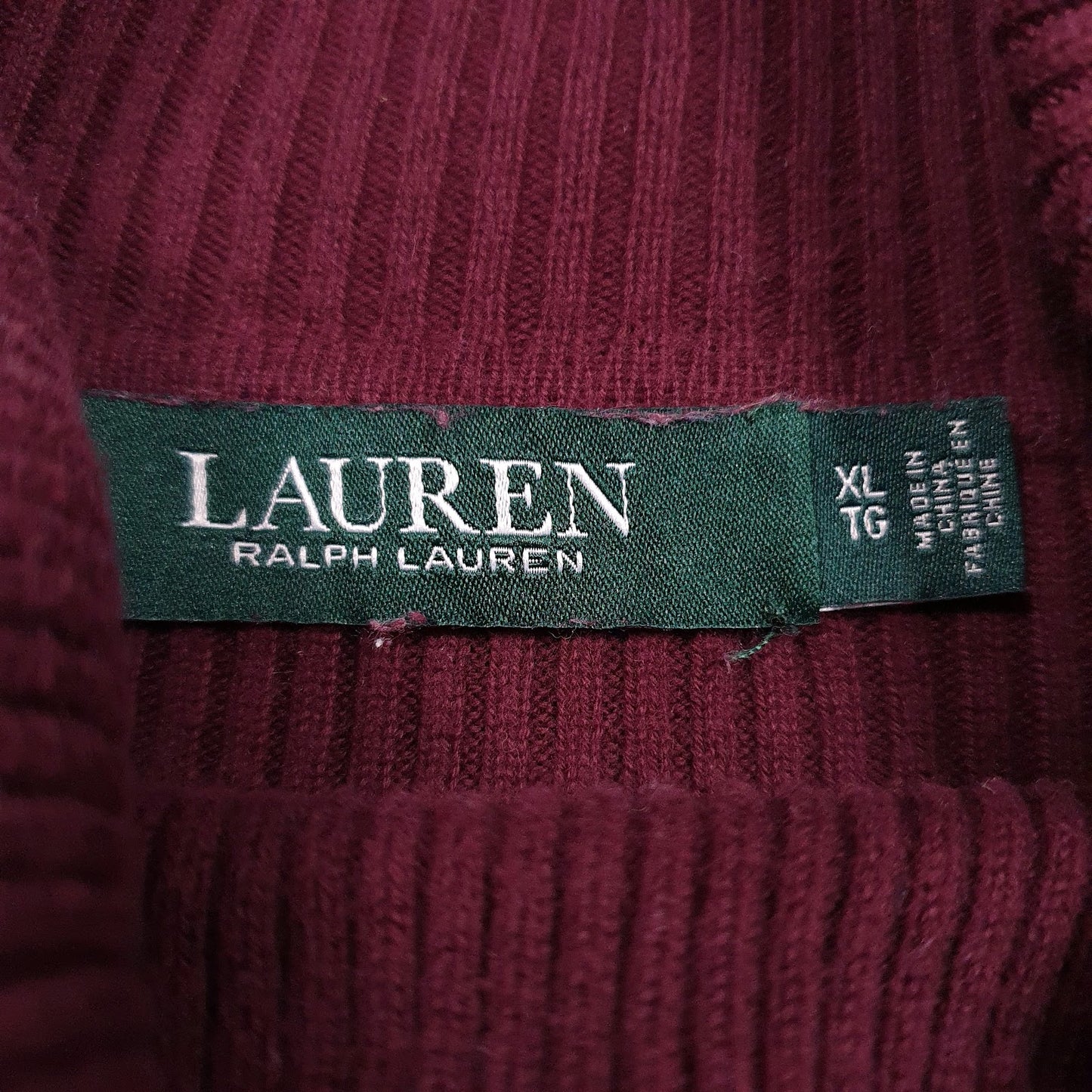 Womens Burgundy Lauren Ralph Lauren  Turtle Neck Jumper