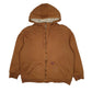 Mens Brown Wrangler Sherpa Lined Hoodie Heavyweight Workwear Full Zip Jumper
