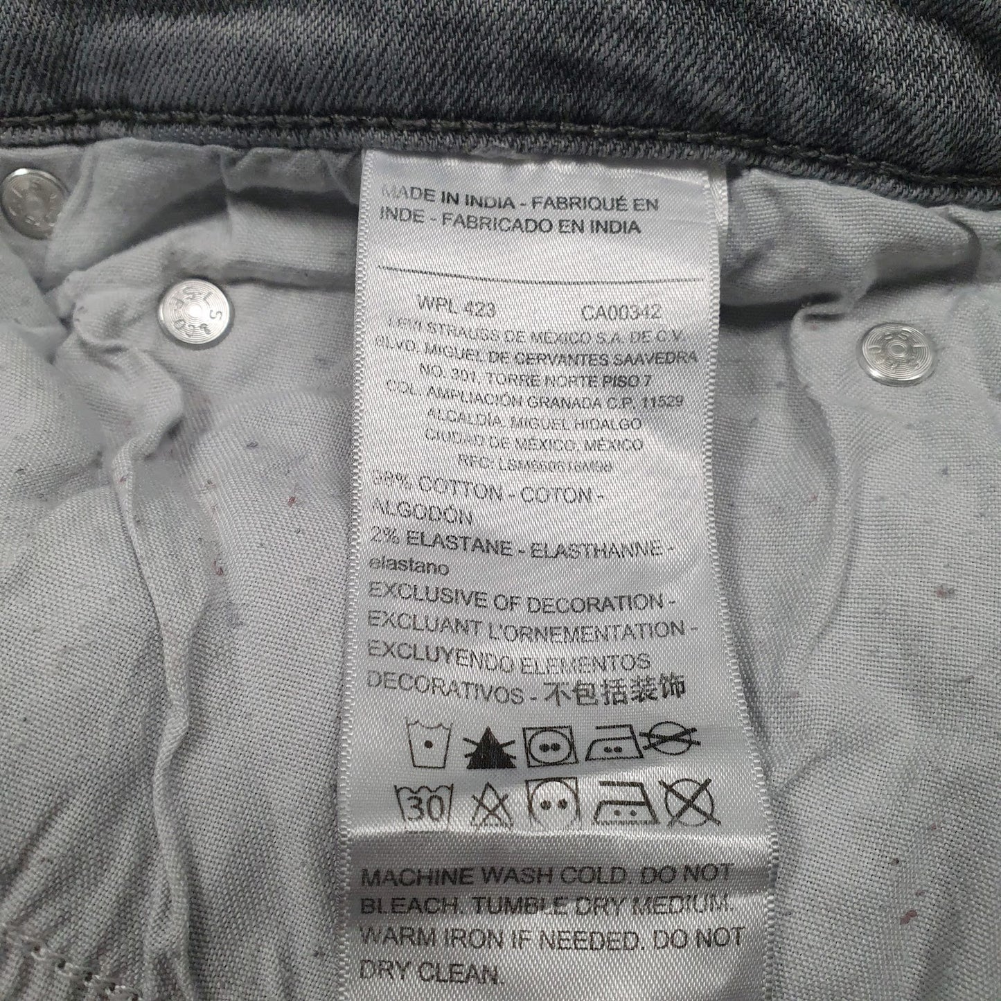 Mens Grey Levis   Jeans