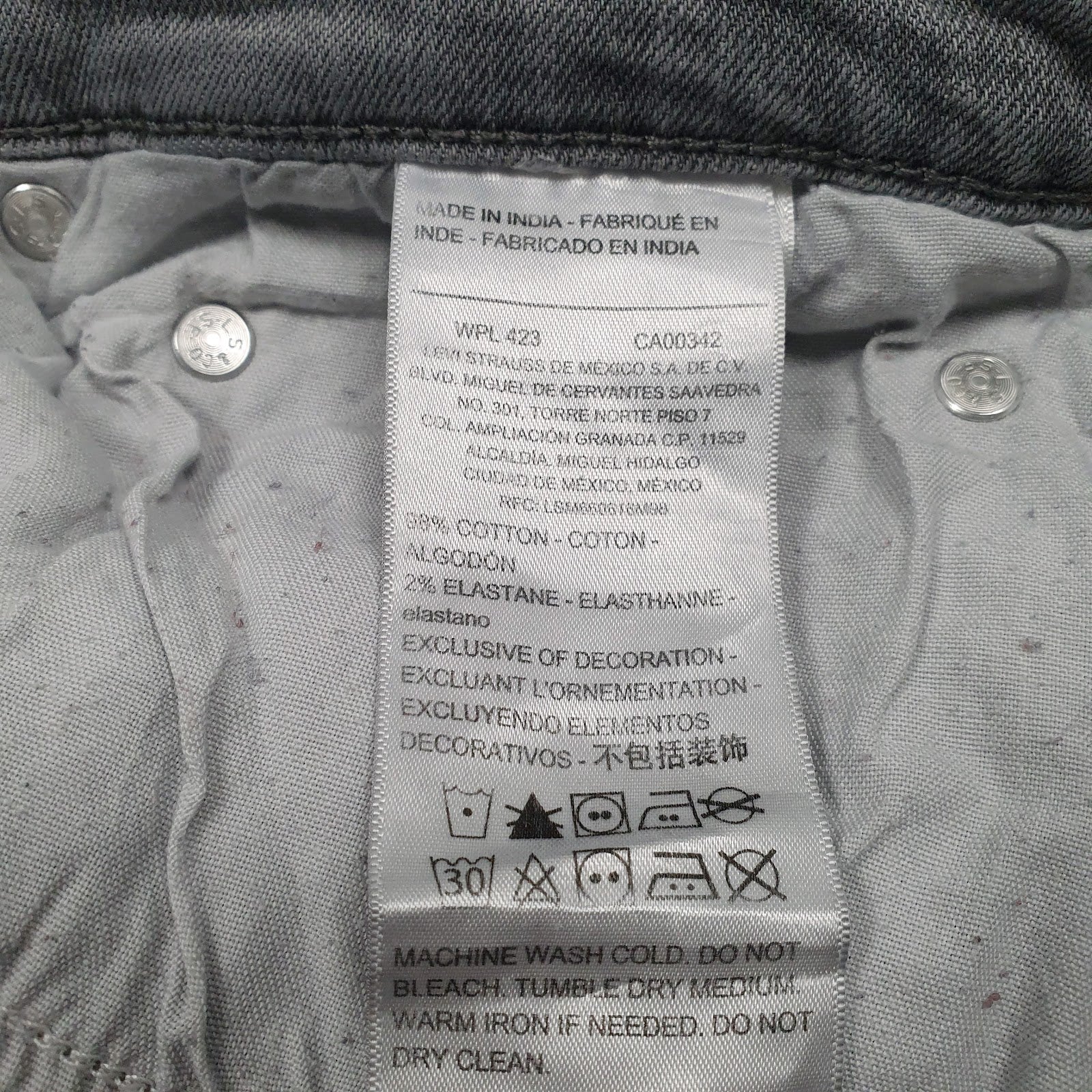 Mens Grey Levis   Jeans