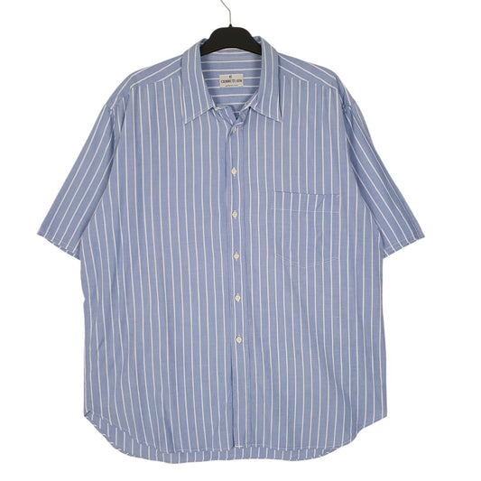 Mens Blue Cerruti 1881  Short Sleeve Shirt