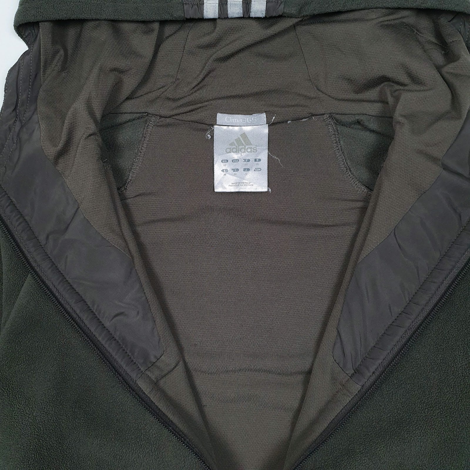 Womens Grey Adidas Hoodie Full Zip Jumper