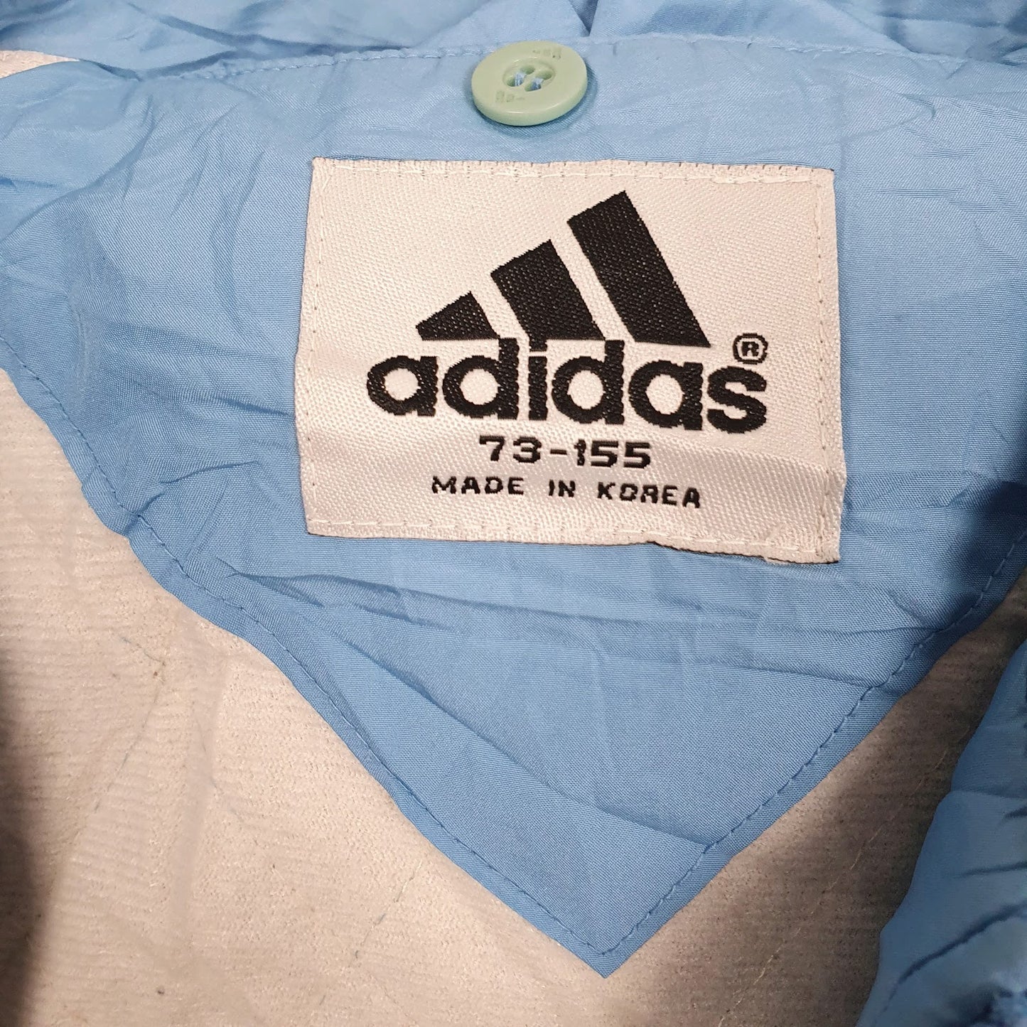 Mens Blue Adidas Vintage Hoodie Coat