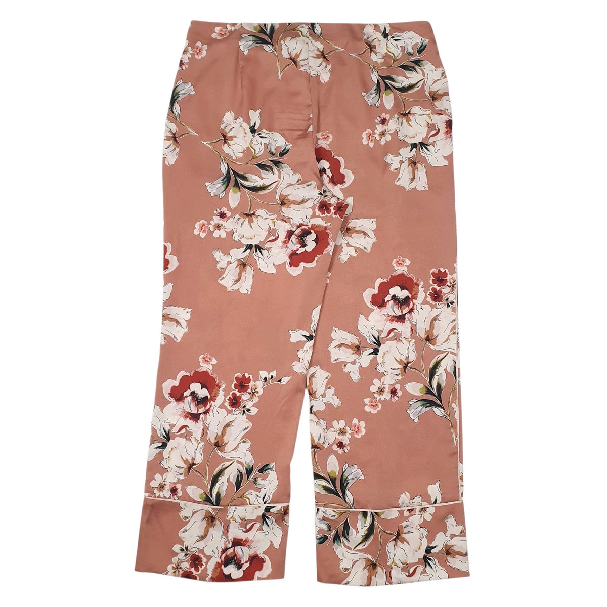 Womens Orange Zara Floral Print  Trousers