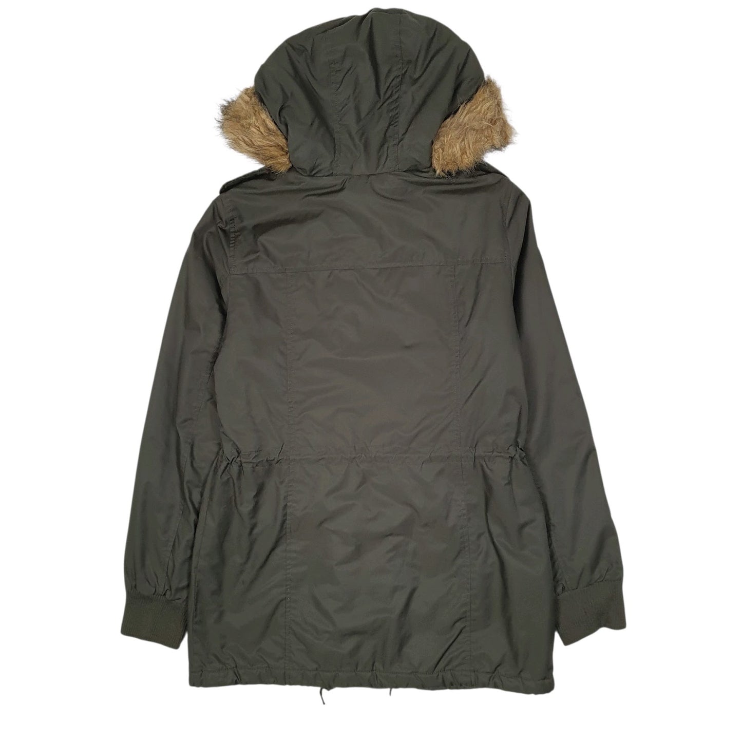 Womens Green Levis Sherpa Lined  Coat