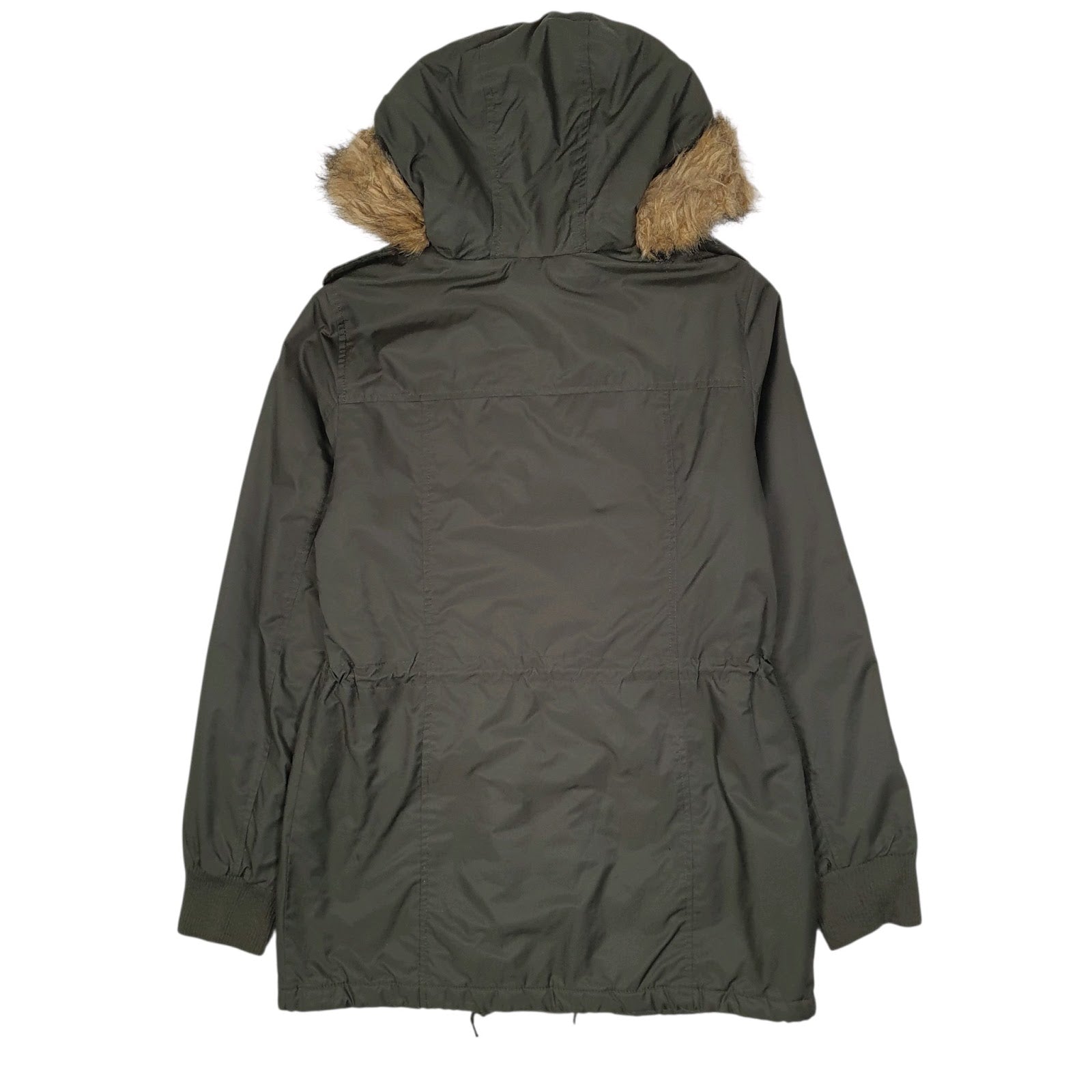 Womens Green Levis Sherpa Lined  Coat
