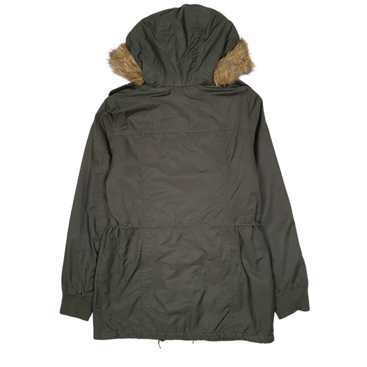 Womens Green Levis Sherpa Lined  Coat