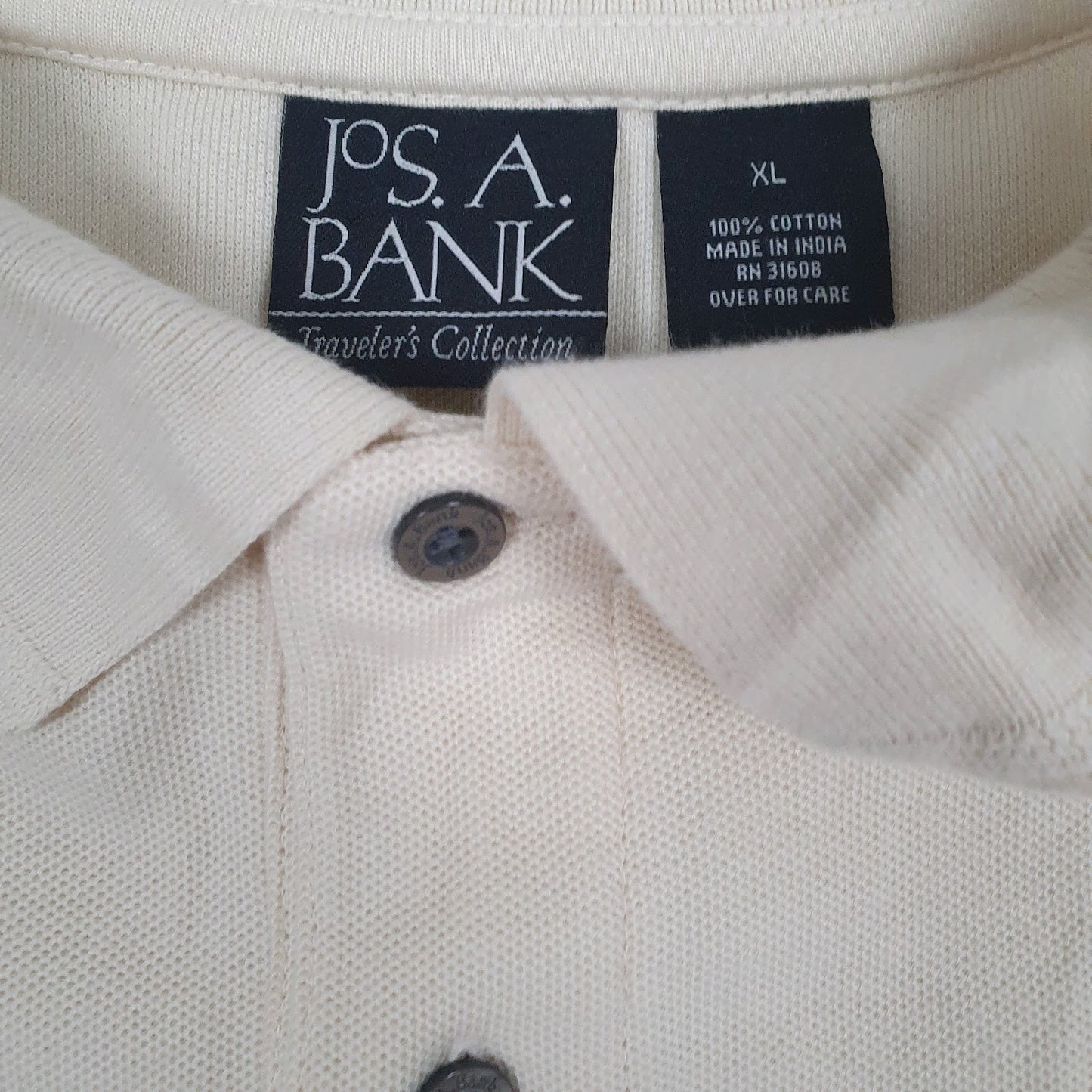 Mens Cream Jos.A.Bank   Polo Shirt