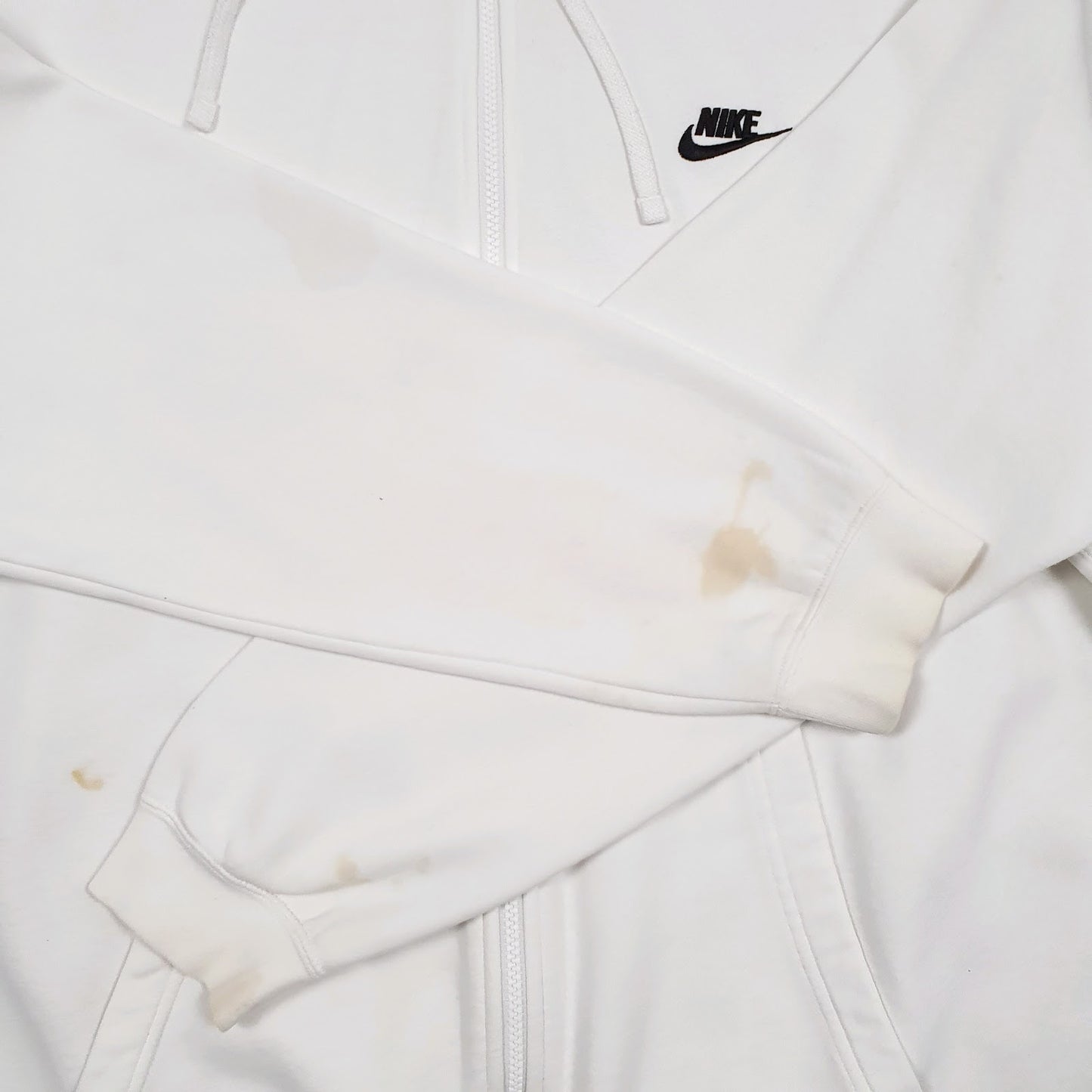 Mens White Nike  Full Zip Jumper
