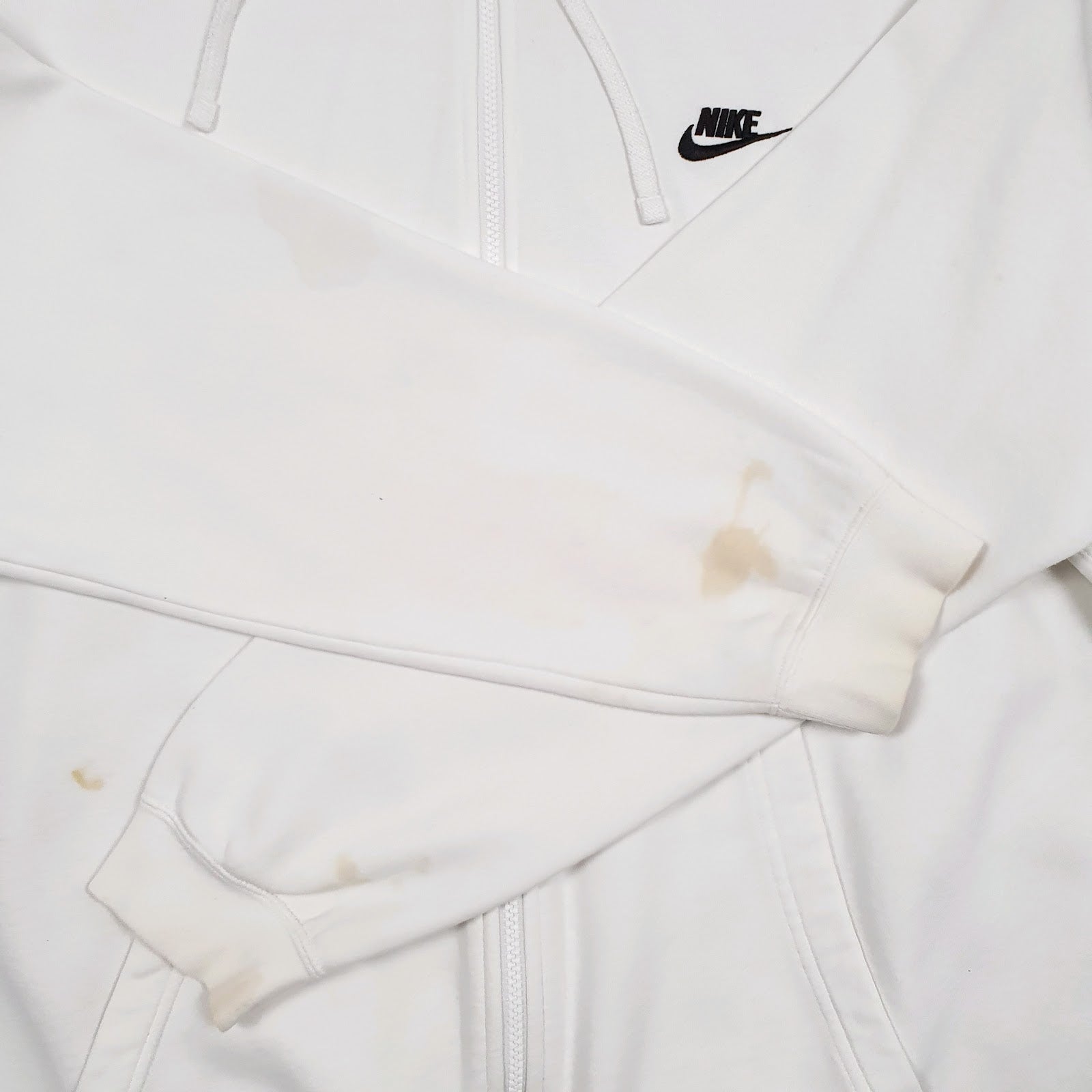 Mens White Nike  Full Zip Jumper