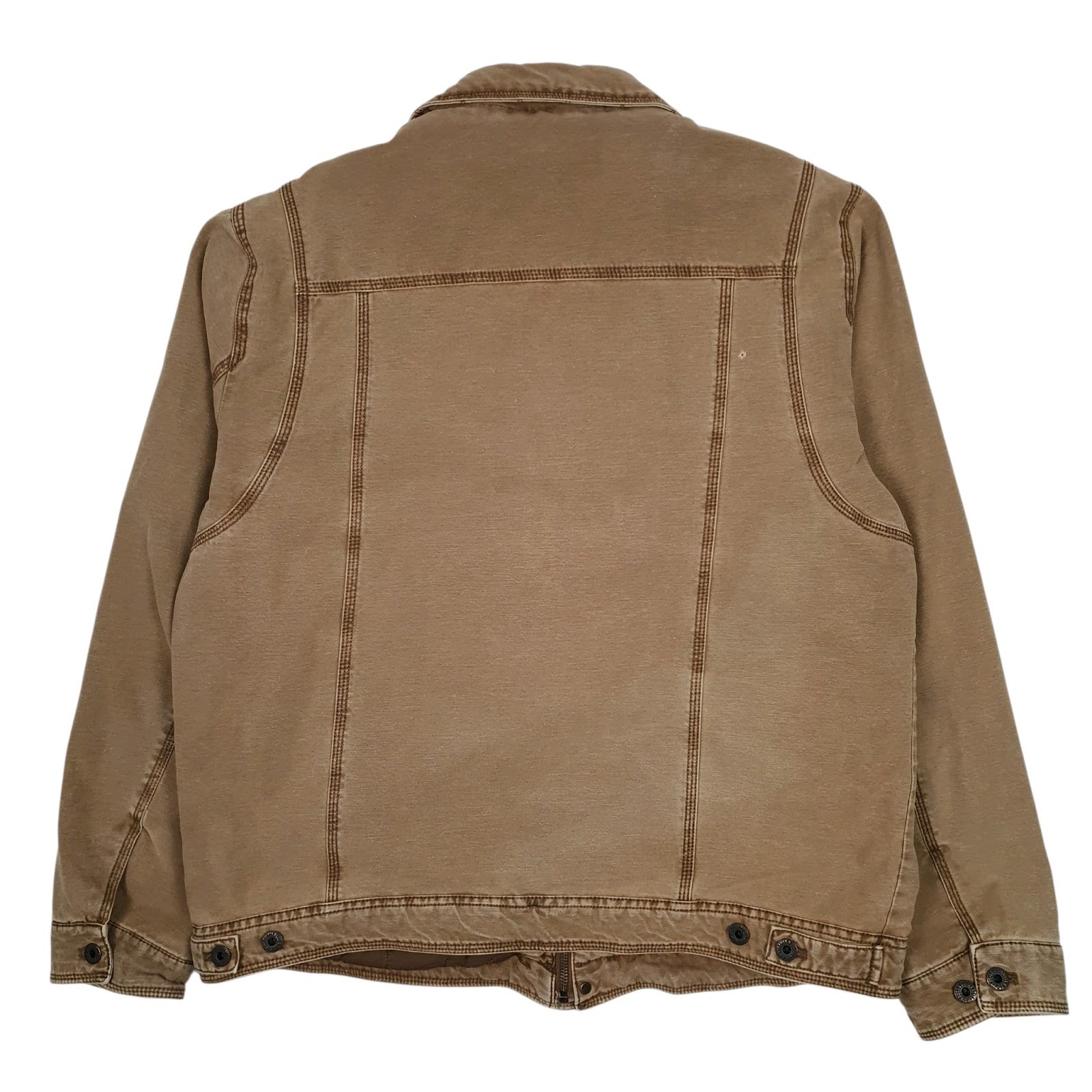 Mens Brown Levis Type 3 Trucker Workwear Canvas  Coat