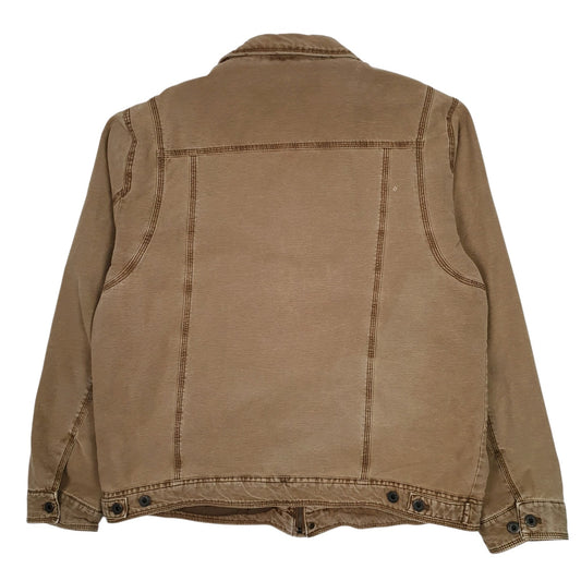Mens Brown Levis Type 3 Trucker Workwear Canvas  Coat