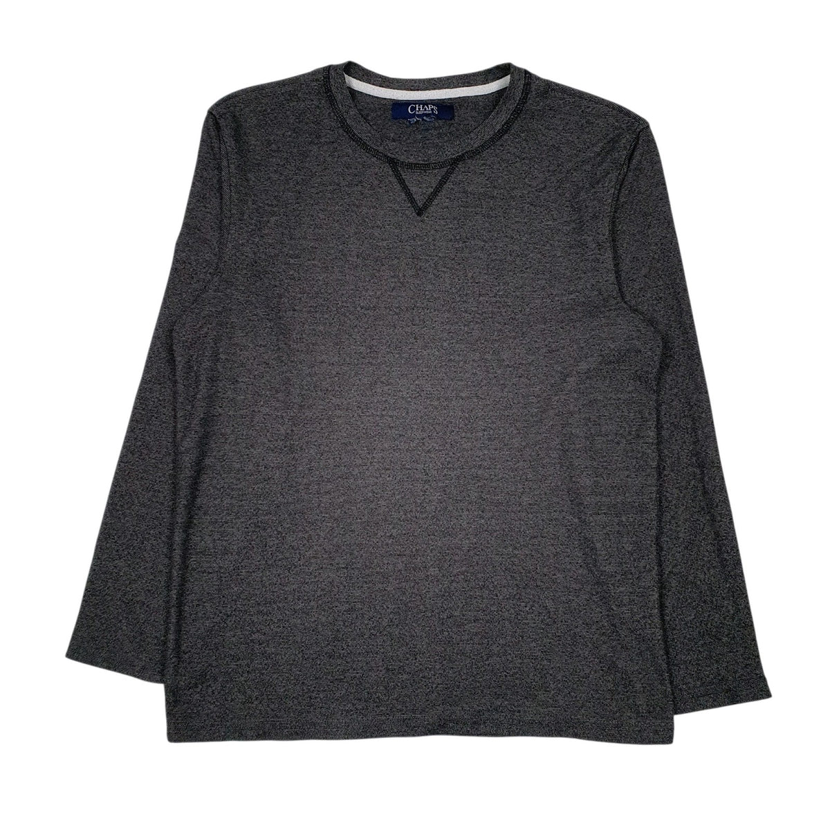 Mens Grey Chaps Sleepwear Crewneck Jumper