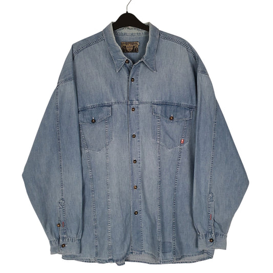 Mens Blue Joop Denim Overshirt Long Sleeve Shirt