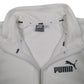 Womens White Puma  Quarter Zip Jumper
