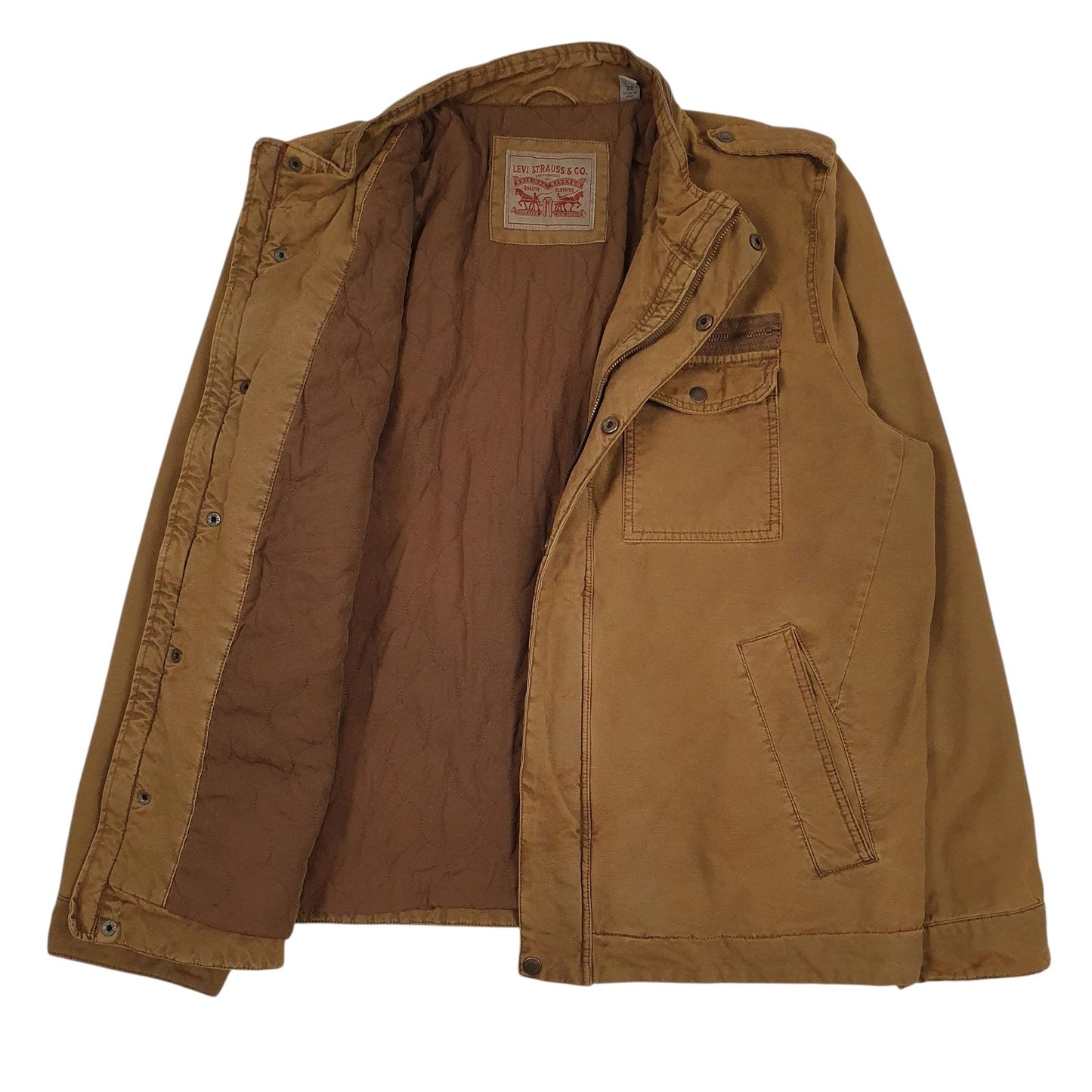 Mens Brown Levis Padded  Coat