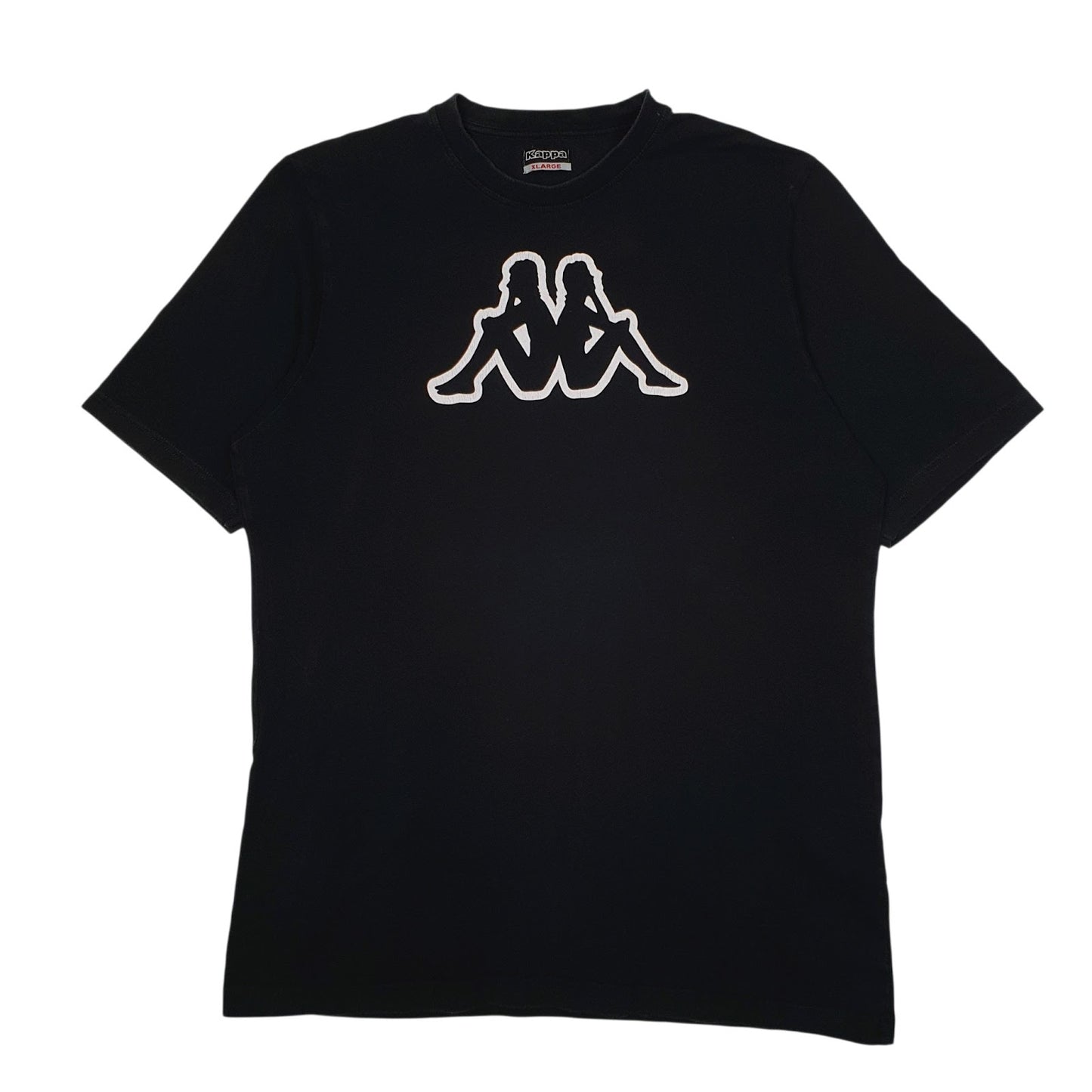 Mens Black Kappa  Short Sleeve T Shirt