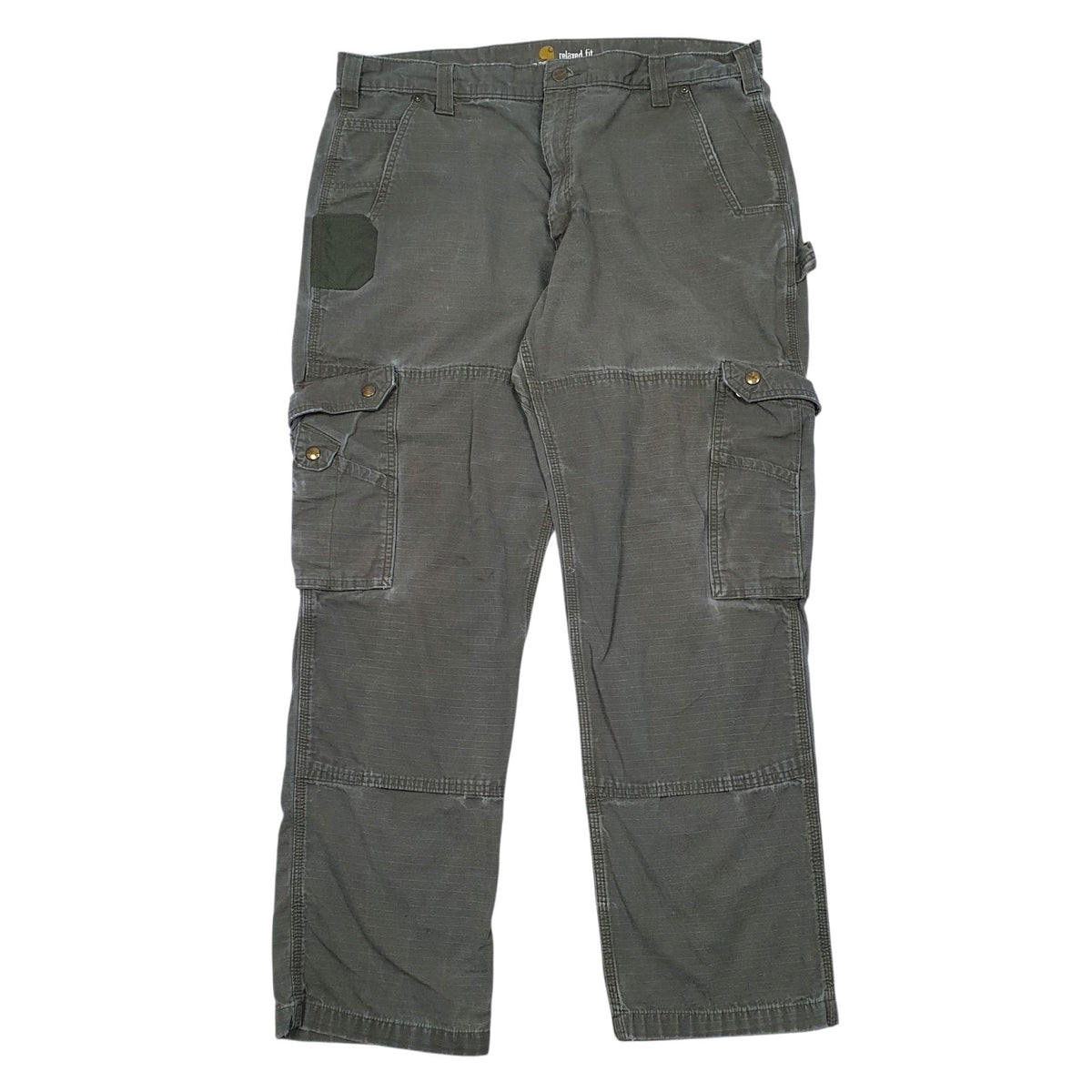 Mens Grey Carhartt Workwear Cargo Trousers