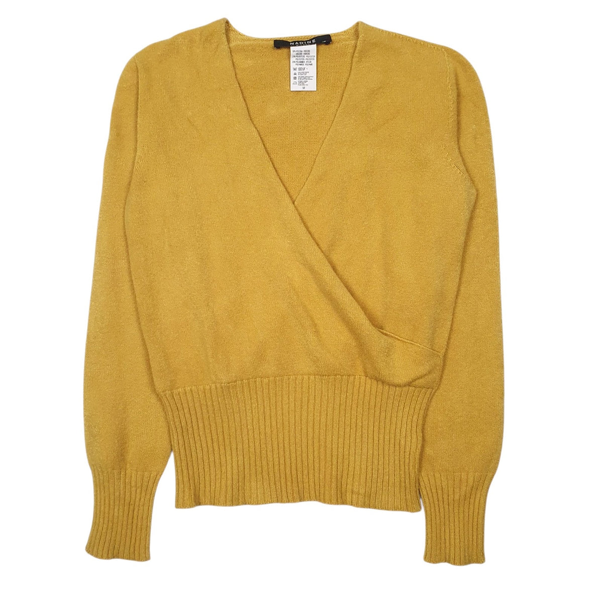 Womens Yellow Nadine  V Neck Jumper