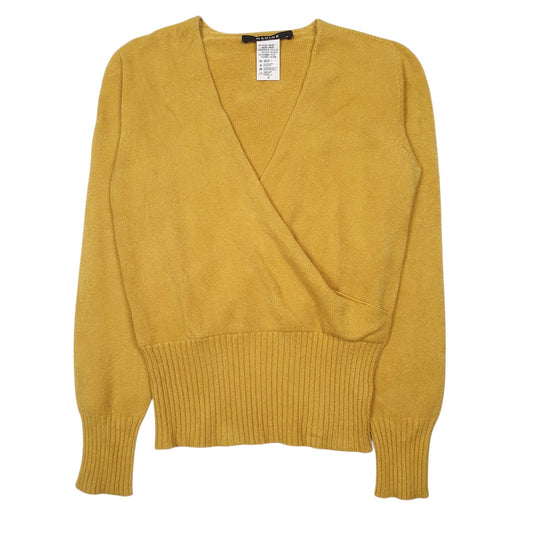 Womens Yellow Nadine  V Neck Jumper