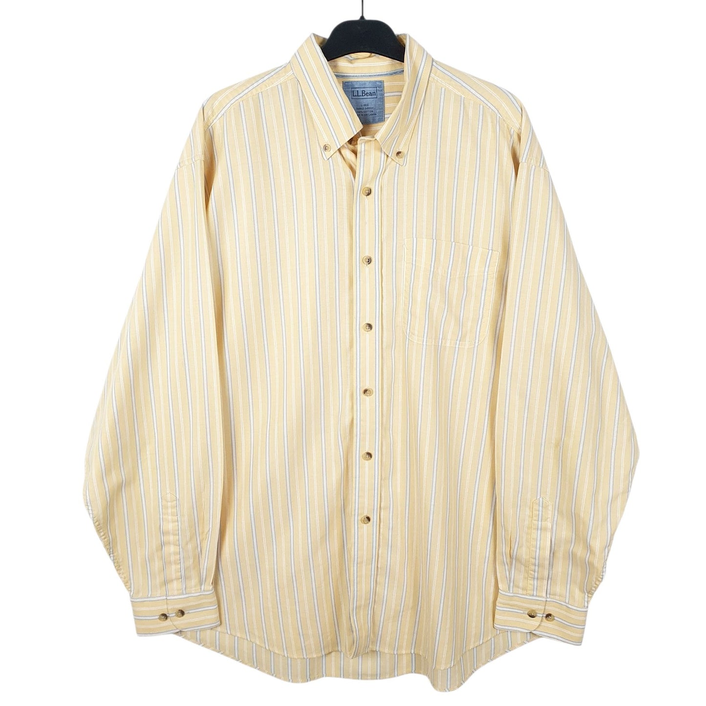 Mens Yellow L.L.Bean  Long Sleeve Shirt