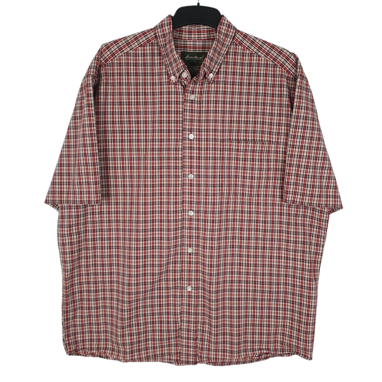 Mens Red Eddie Bauer  Short Sleeve Shirt