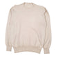 Mens Cream Unbranded Knit Crewneck Jumper