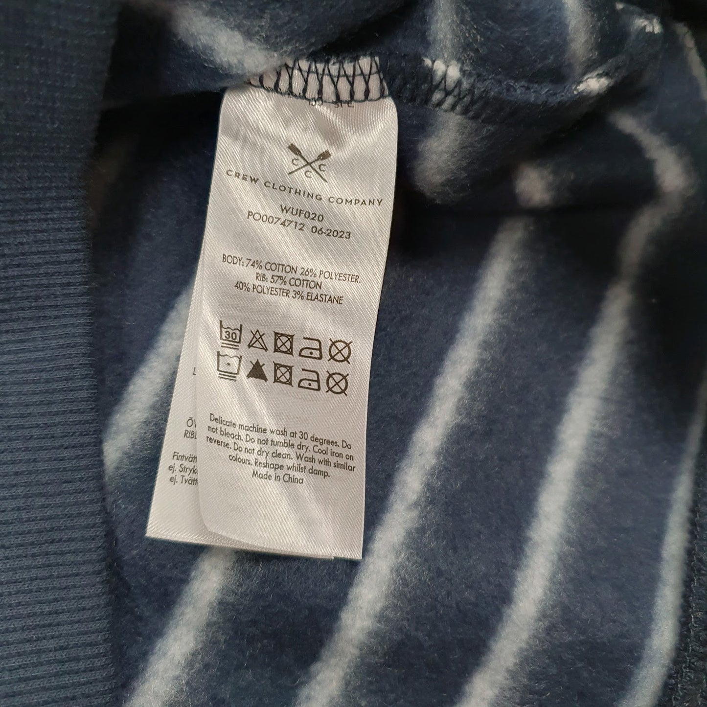 Womens Navy Crew Clothing Co  Quarter Zip Jumper