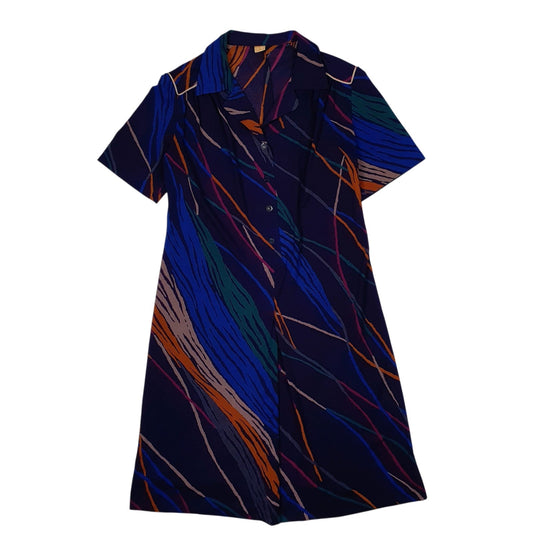 Womens Navy Unbranded  Short Sleeve Dress