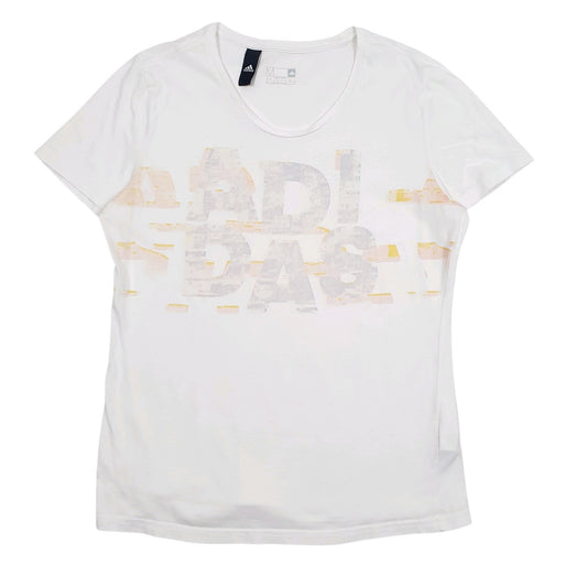 Mens White Adidas  Short Sleeve T Shirt