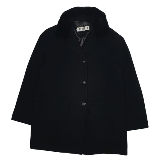 Womens Black Marella Business Smart Formal Trench Overcoat  Coat
